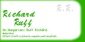 richard ruff business card