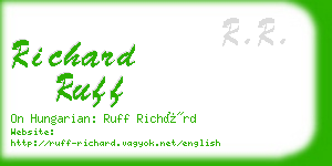 richard ruff business card